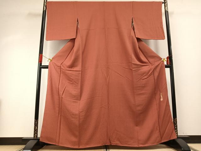 平和屋着物●本草木染作家 圓啓 江戸小紋 鮫小紋柄 正絹 逸品 未使用 AABI1202fy