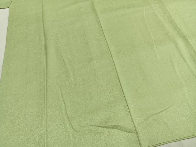 平和屋着物●上質な色無地 草花地紋 夏虫色 正絹 逸品 AABI1205fy