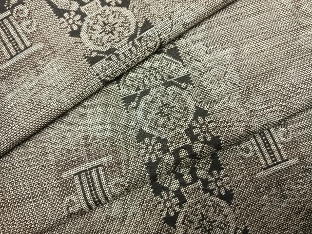 平和屋着物●本場大島紬 カタス9マルキ 吉祥花文 正絹 逸品 AABI1208fy