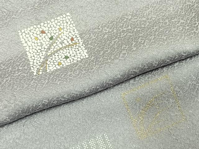 平和屋着物●上質な小紋 色紙文 金彩 正絹 逸品 未使用 AABI1218fy
