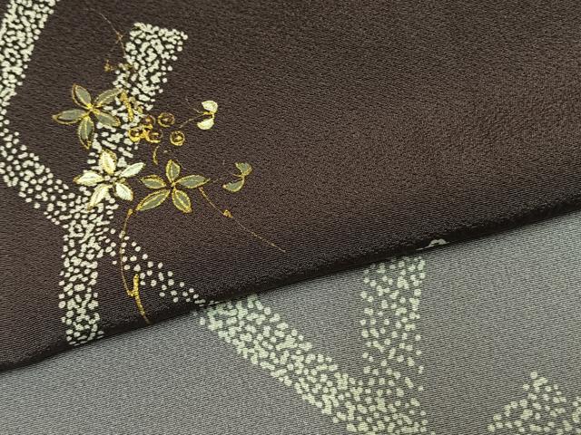 平和屋着物●訪問着 花蝶文 暈し染め 金彩 正絹 逸品 AABI1224fy