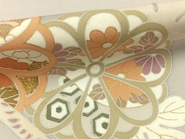 平和屋着物●訪問着 友禅 草花文 金彩 正絹 逸品 AABI1230fy