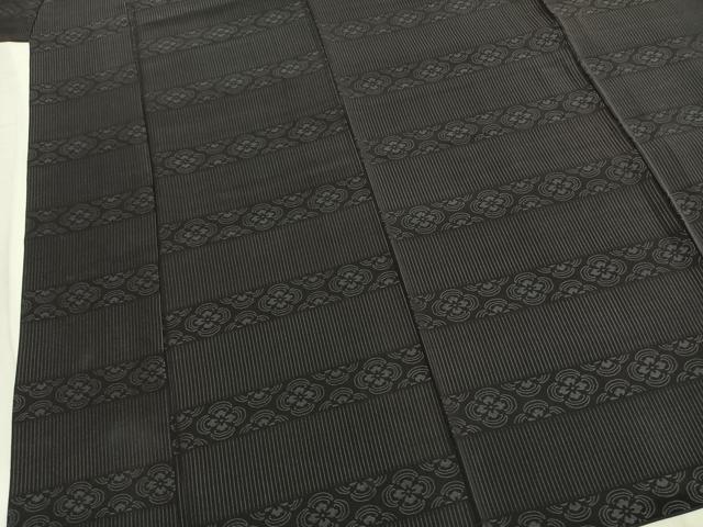 平和屋着物●お召 横段花文 正絹 逸品 AABI1231fy