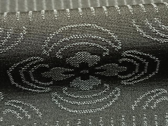 平和屋着物●お召 横段花文 正絹 逸品 AABI1231fy