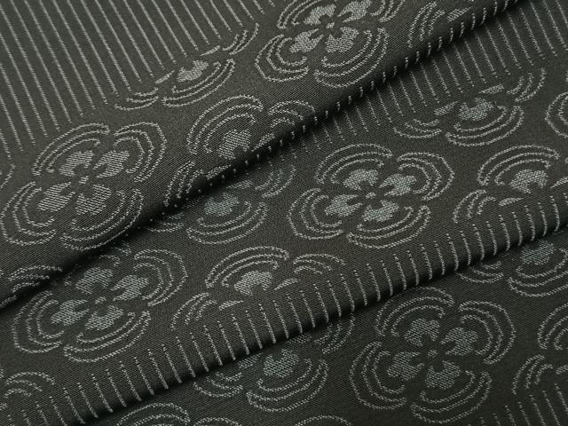 平和屋着物●お召 横段花文 正絹 逸品 AABI1231fy
