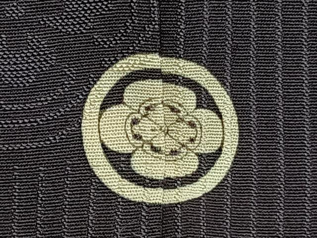 平和屋着物●お召 横段花文 正絹 逸品 AABI1231fy