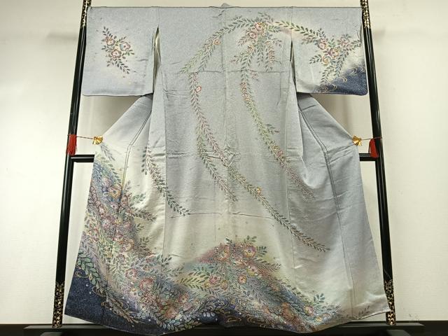 平和屋着物●訪問着 辻が花 暈し染め 金彩 正絹 逸品 AABI1233fy