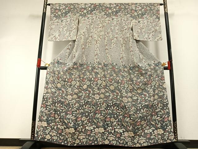 平和屋着物●訪問着 辻が花 暈し染め 正絹 逸品 未使用 AABI1255fy
