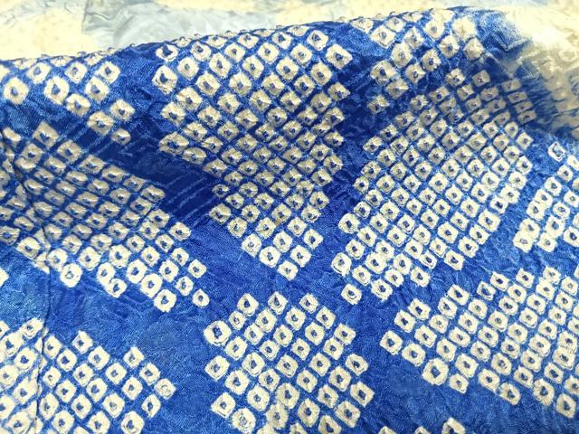 平和屋着物●訪問着 総絞り 草花文 暈し染め 正絹 逸品 AABI1257fy
