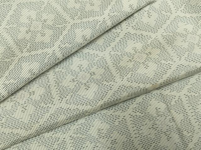 平和屋着物●本場大島紬 白大島 一元7マルキ 亀甲花文 正絹 逸品 AABI1266fy