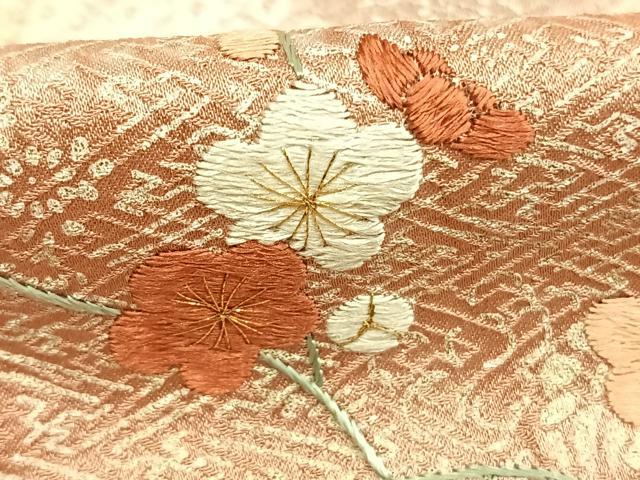 平和屋着物●訪問着 絞り 刺繍 松竹梅 金糸 正絹 逸品 AABI1275fy