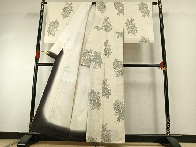 平和屋着物●都喜ヱ門 本場大島紬 白大島 カタス9マルキ 地空き 藤絹織物謹製 手織 岬めぐり 証紙付き 正絹 逸品 AABI1280fy