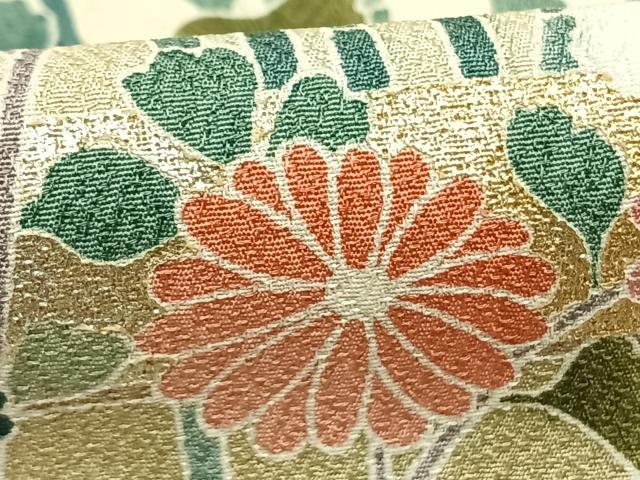 平和屋着物●訪問着 枝花文 暈し染め 金銀彩 正絹 逸品 AABI1281fy