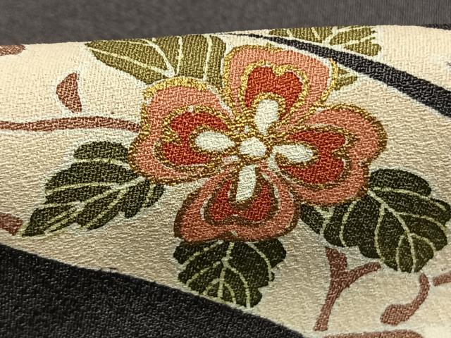 平和屋着物●訪問着 友禅 花鳥文 金彩 正絹 逸品 AABI1287fy