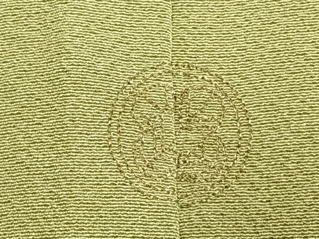 平和屋着物●上質な色無地 抹茶色 正絹 逸品 AABI1306fy