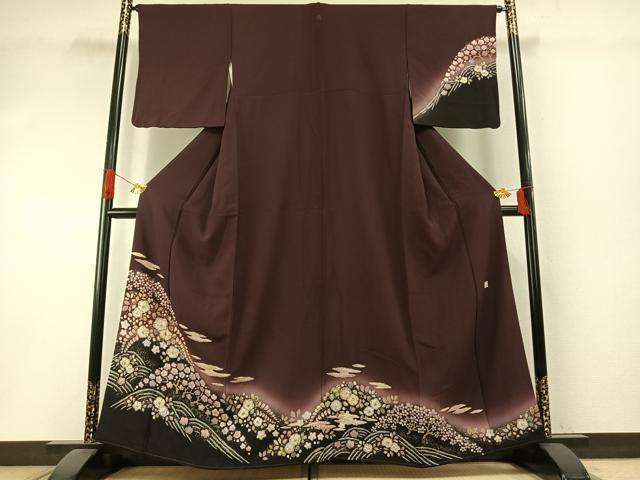 平和屋着物●訪問着 作家物 辻が花 絞り 暈し染め 金彩 正絹 逸品 AABI1322fy