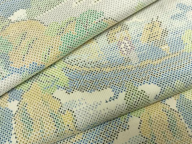 平和屋着物●本場大島紬 白大島 一元7マルキ 風景文 正絹 逸品 AABI1329fy
