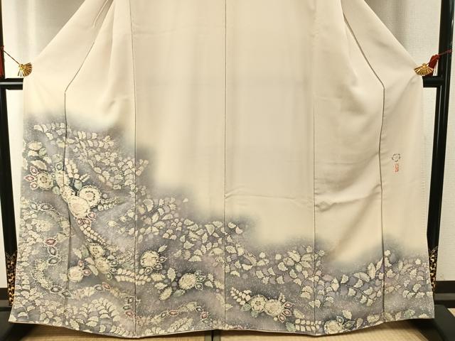 平和屋着物●越後十日町の一流染匠 桐屋・翠山工房 訪問着 辻が花 暈し染め 正絹 逸品 AABI1335fy