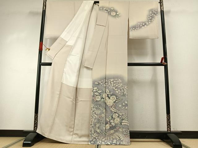 平和屋着物●越後十日町の一流染匠 桐屋・翠山工房 訪問着 辻が花 暈し染め 正絹 逸品 AABI1335fy