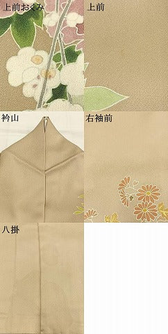 平和屋着物●訪問着 枝梅松花文 金彩 正絹 逸品 AABI1344fy