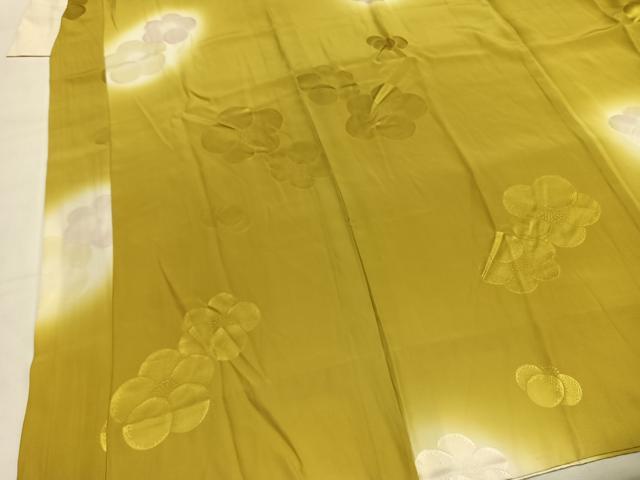 平和屋着物●振袖用長襦袢 無双仕立て 舞花文 暈し染め 半衿刺繍 正絹 逸品 AABI1356fy
