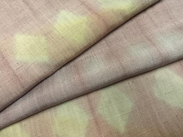 平和屋着物●上質な紬 板締め絞り 三越扱い 正絹 逸品 AABI1367fy