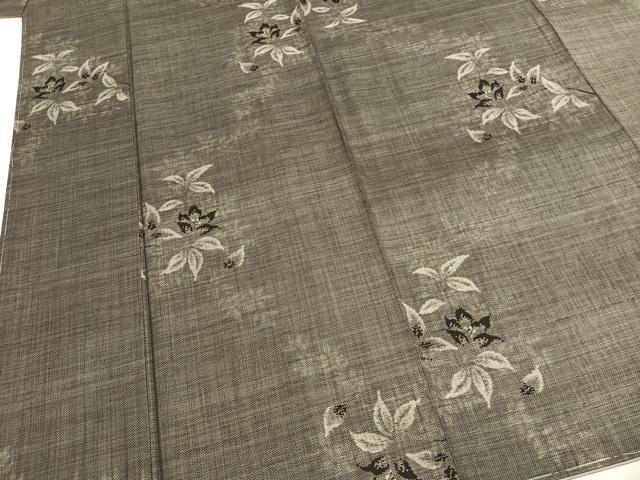 平和屋着物●本場大島紬 カタス9マルキ 草花文 正絹 逸品 未使用 AABI1388fy