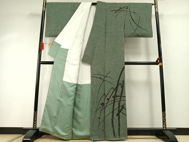 平和屋着物●二代目 川村久太郎 訪問着 枝垂れ文 正絹 逸品 未使用 AABI1390fy