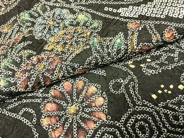 平和屋着物●訪問着 総刺繍 流水花文 金彩 正絹 逸品 未使用 AABI1400fy