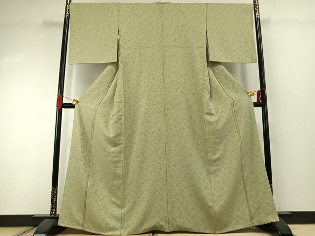 平和屋着物●お召 草花文 正絹 逸品 AABI1401fy