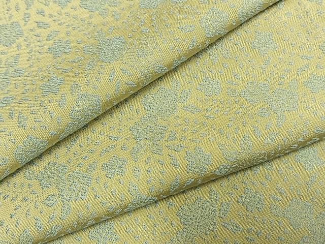 平和屋着物●お召 草花文 正絹 逸品 AABI1401fy
