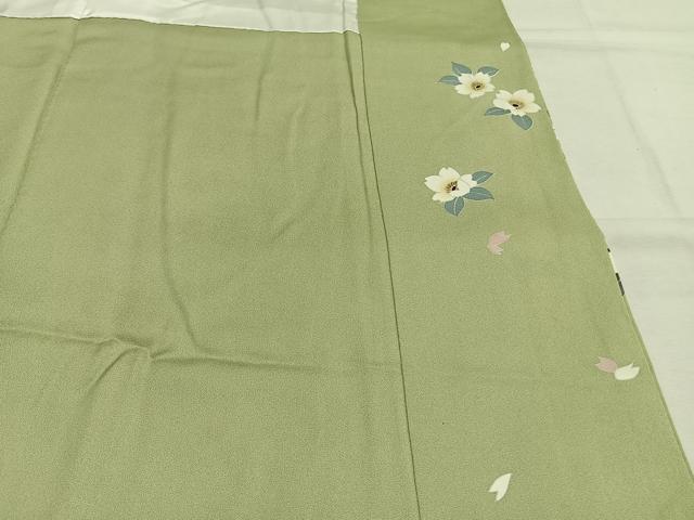 平和屋着物●訪問着 友禅 枝花文 暈し染め 正絹 逸品 AABI1405fy