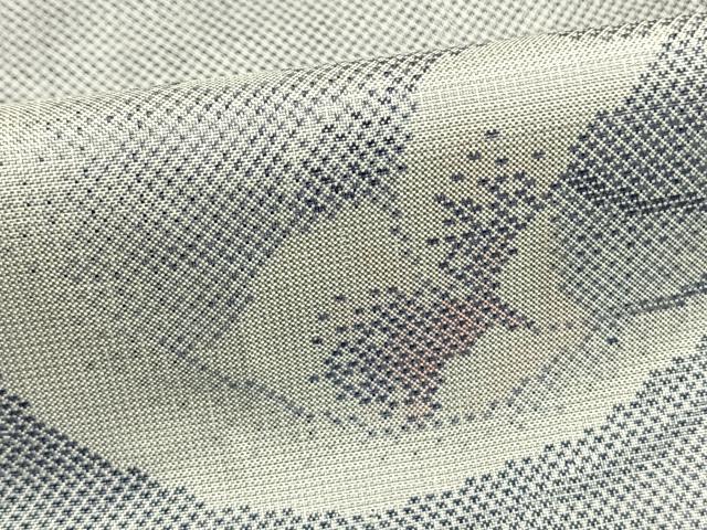 平和屋着物●本場大島紬 カタス9マルキ 草花文 正絹 逸品 AABI1410fy