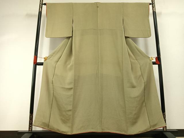 平和屋着物●江戸小紋 鮫小紋柄 鬼しぼ縮緬 正絹 逸品 AABI1418fy