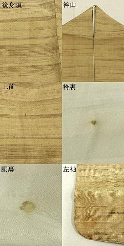 平和屋着物●上質な紬 横縞 正絹 逸品 AABI1420fy