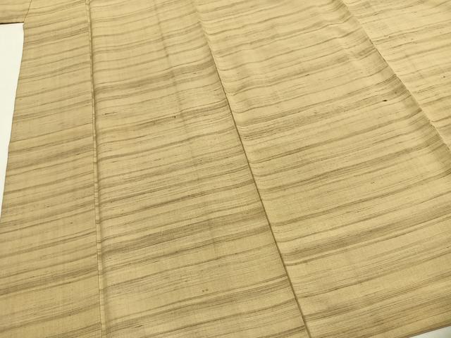 平和屋着物●上質な紬 横縞 正絹 逸品 AABI1420fy