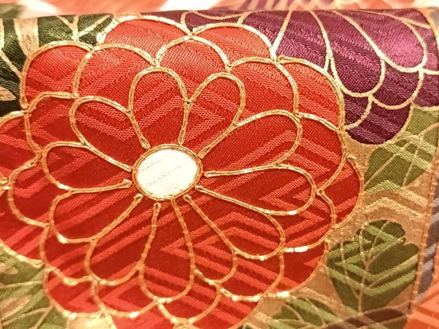 平和屋着物●豪華振袖 駒刺繍 御所車花鳥文 黒地 金彩 正絹 逸品 AABI1431fy