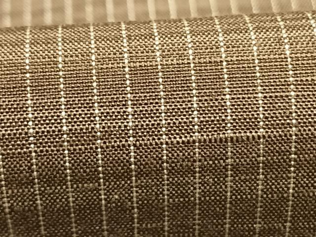 平和屋着物●信州紬 縞 証紙付き 正絹 逸品 未使用 AABI1452fy