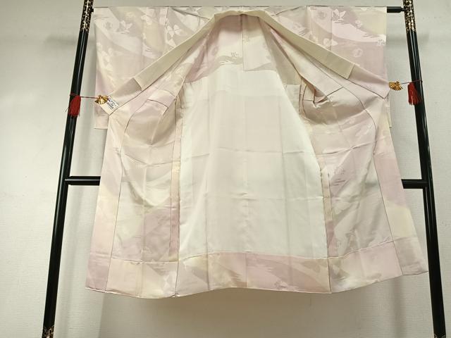 平和屋着物●長襦袢 無双仕立て 花蝶地紋 暈し染め やまと誂製 正絹 逸品 未使用 AABI1465fy
