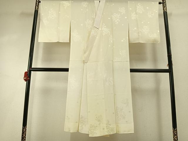 平和屋着物●長襦袢 無双仕立て 中国三大刺繍 汕頭刺繍 スワトウ刺繍 草花地紋 暈し染め 正絹 逸品 未使用 AABI1467fy