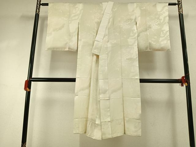 平和屋着物●長襦袢 無双仕立て 花蝶地紋 暈し染め 鈴乃屋扱い 正絹 逸品 AABI1468fy