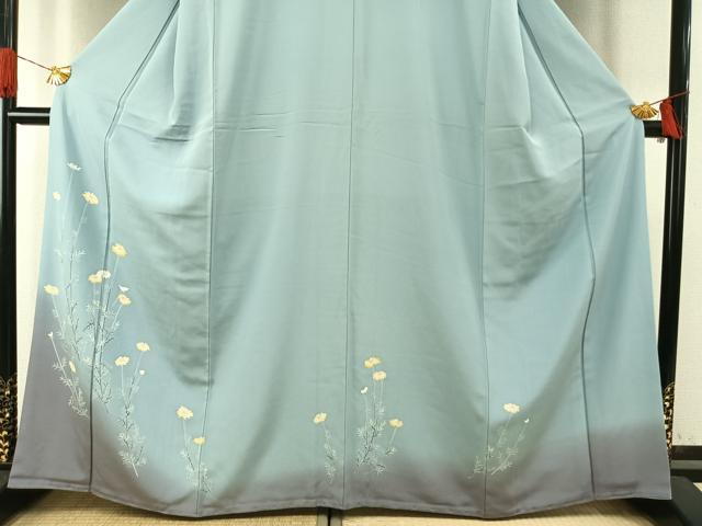 平和屋着物●訪問着 友禅 草花文 暈し染め 正絹 逸品 AABI1479fy