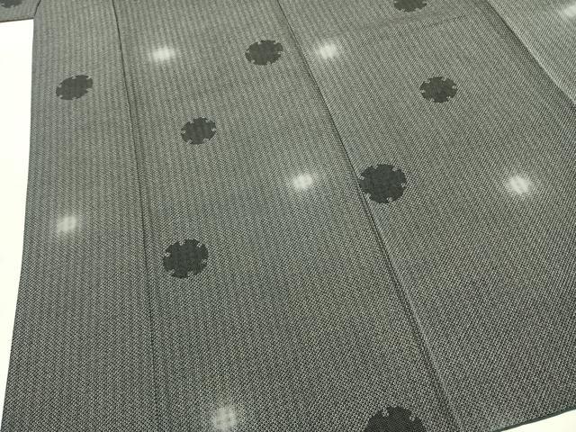 平和屋着物●伝統工芸師 服部光擴 彫士:住田双光 小紋 雪輪文 ほたる暈し 正絹 逸品 AABI1487fy