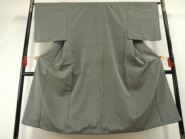 平和屋着物●男性 お召 縞 正絹 逸品 AABI1494fy