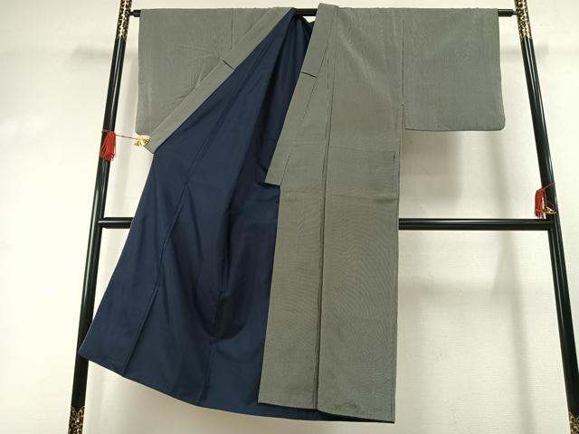 平和屋着物●男性 お召 縞 正絹 逸品 AABI1494fy