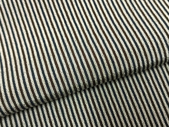平和屋着物●男性 お召 縞 正絹 逸品 AABI1494fy