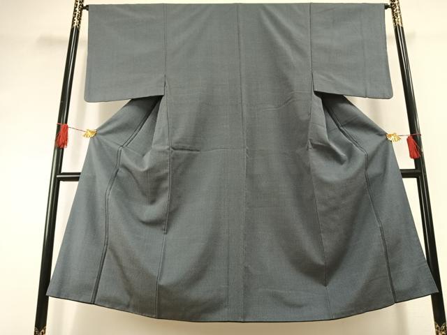 平和屋着物●男性 お召 蚊絣 正絹 逸品 AABI1496fy