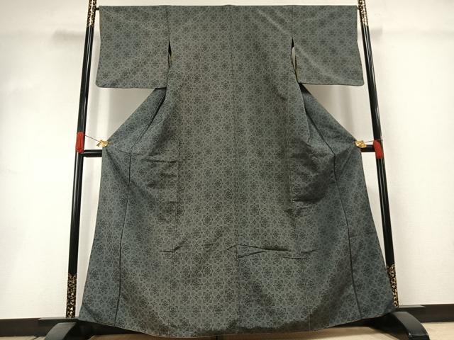 平和屋着物●お召 吉祥花文 正絹 逸品 AABI1505fy