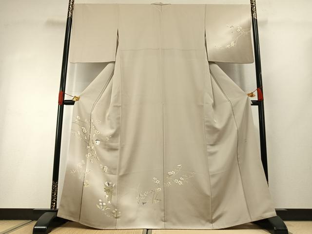 平和屋着物●訪問着 作家物 人物花文 暈し染め 正絹 逸品 AABI1507fy