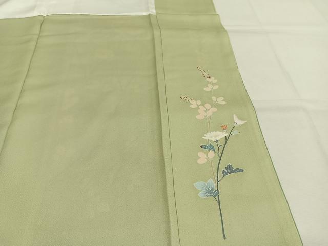 平和屋着物●訪問着 友禅 作家物 枝花文 暈し染め 正絹 逸品 AABI1514fy